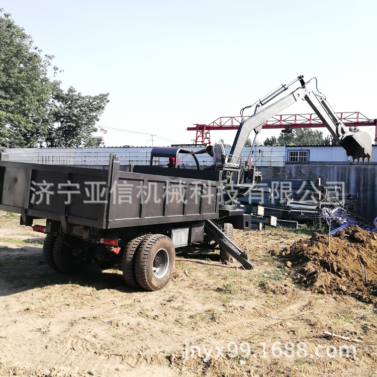 8吨四不像随车挖价格 工程挖运两用12吨四轮随车挖机