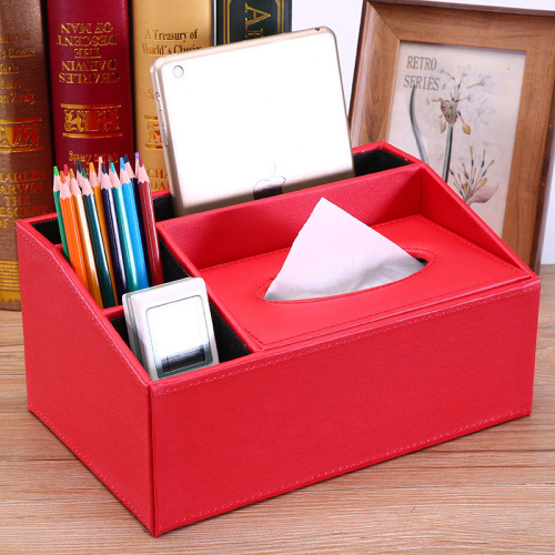 Multifunctional Leather Paper Towel Box European Style Home Car Travel Tissue Box Napkin Box Coffee Table Tissue Storage Box Wholesale