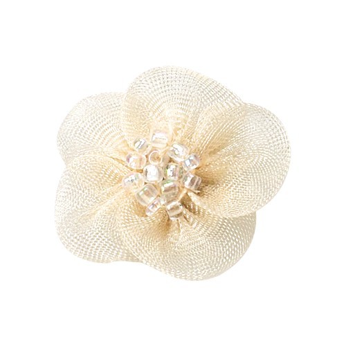 Yao Ming cinta hecha a mano arco 2,5 cm cinta de nieve hecha a mano cinco pétalos flor arco ropa cuerda del pelo Decoración