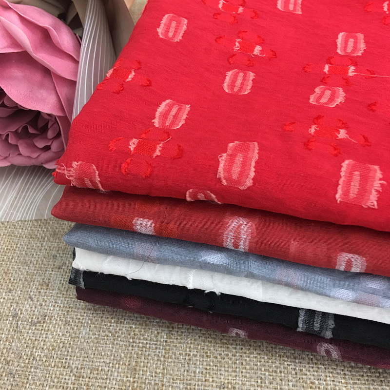 厂家直销 锦纶天丝人棉大提花面料 春夏连衣裙布 汉服面料 现货