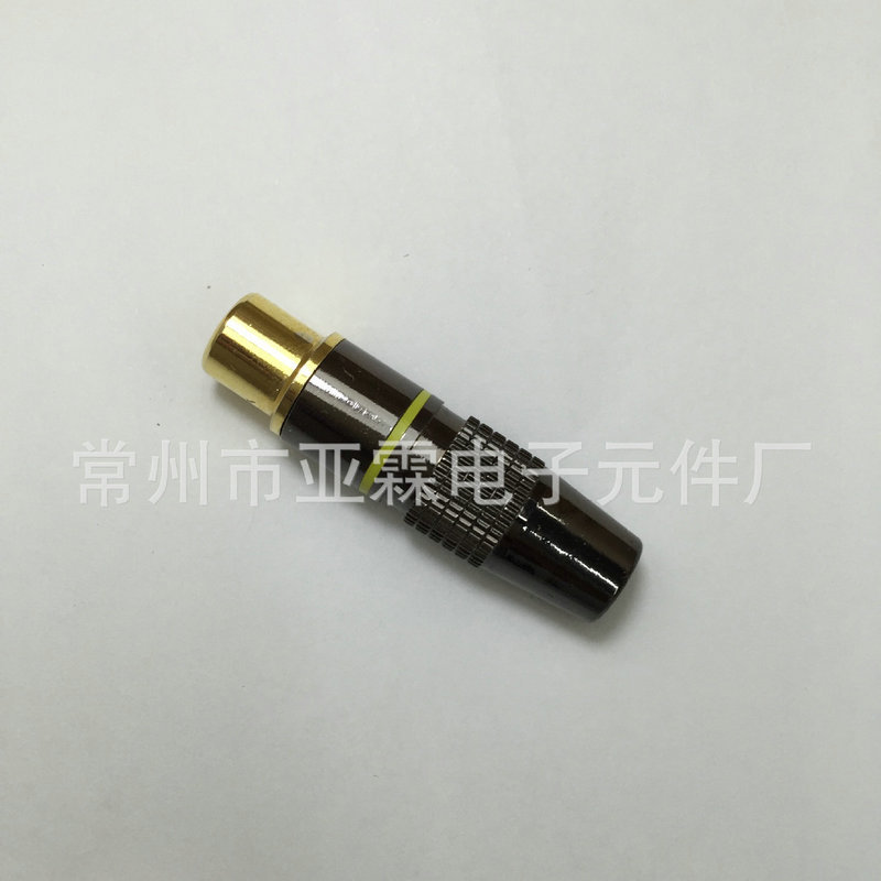 全铜 镀真金 莲花插头 RCA  音频 视频 插头 插座