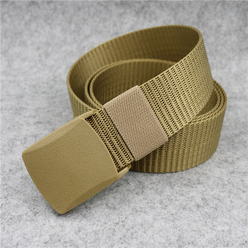 Nylon belt, men's outdoor tactical belt, plastic buckle, cloth belt, cross-border dropshipping