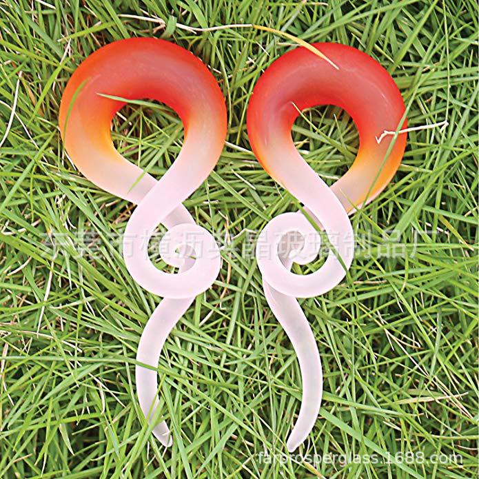 Two-color matte glass snails