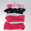 Children's headband, cotton red elastic hairgrip with bow