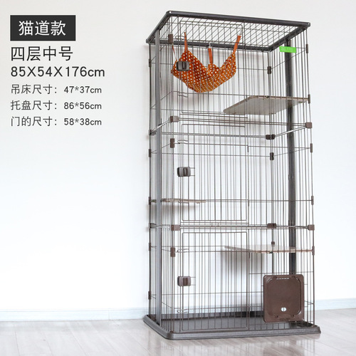 Self-produced and sold multi-color optional cat cage wooden cat villa cat walk style large double-layer four-layer home cat cage