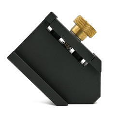 鋼尺定位塊限位調節塊鋁合金木工劃線定位器直尺劃線擋塊定位工具