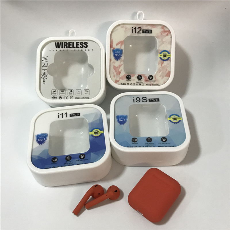 适用苹果Airpods同款运动i9s蓝牙耳机12包装TWS中性包装塑料硬盒7