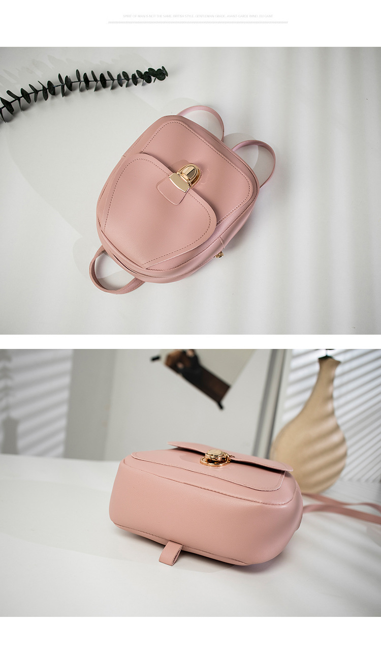 Medium Size Solid Color Daily Street Women's Backpack