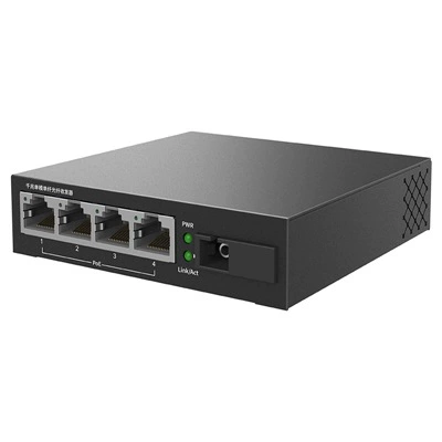 TP-LINK Pu Lian TL-FC314PB-20 гигабитный оптоволоконный трансивер один режим одно волокно 1SC+4GE (POE)