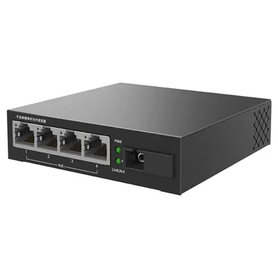 TP-LINK Pu Lian TL-FC314PB-20 гигабитный оптоволоконный трансивер один режим одно волокно 1SC+4GE (POE)
