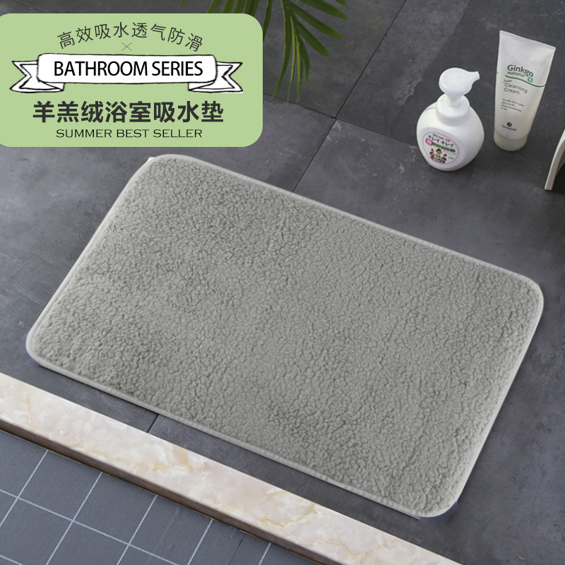 Venta especial suave sofá alfombra del piso puerta del baño alfombra absorbente alfombra de lana de cordero cocina baño Baño puerta mat