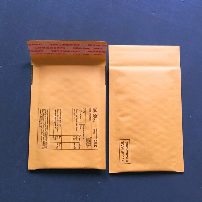珠宝首饰手机壳包装ebay整箱650个黄色印刷气泡信封袋15X18cm