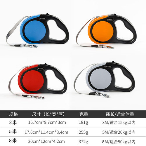 Manufacturer's Direct Sale Pet Leash Automatic Retractable Leash Flat Strap Leash Dog Chain