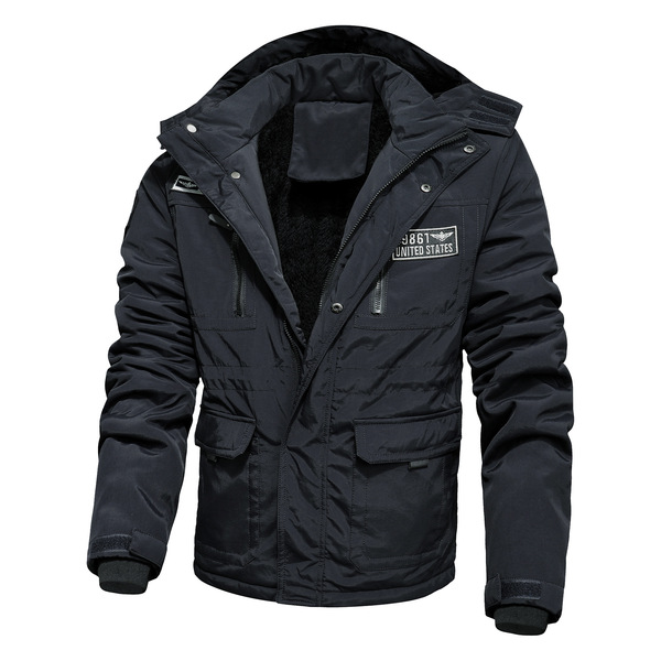 Hooded men’s casual heavy large jacket