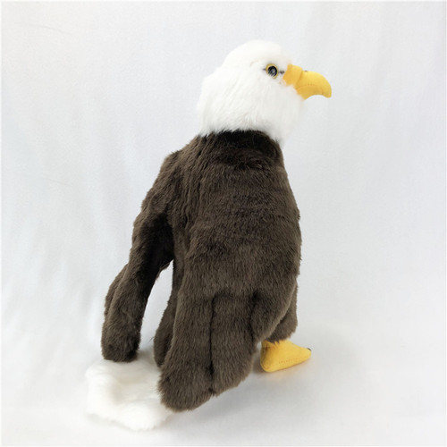Simulation animal bald eagle plush toy bird series plush toy children's play doll ornament doll