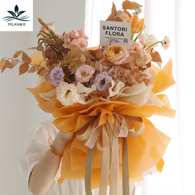 Papel liso coreano de color sólido papel de miel papel floral papel de embalaje de flores papel de regalo floral papel de regalo de ramo coreano