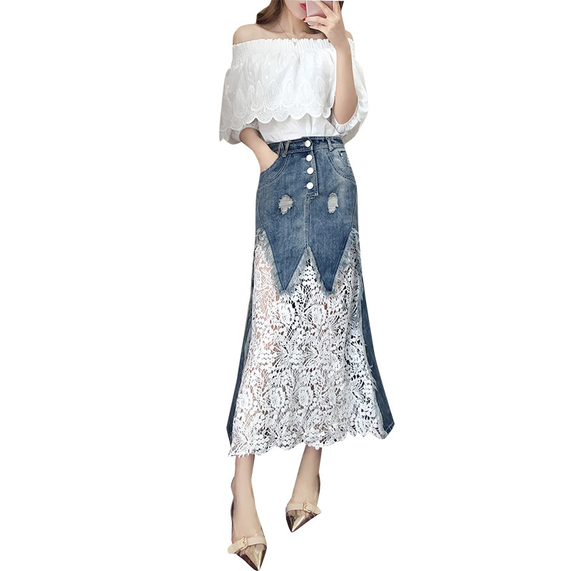 Costume femme UNE GéNéRATION en Dentelle de denim - Ref 3334361 Image 5