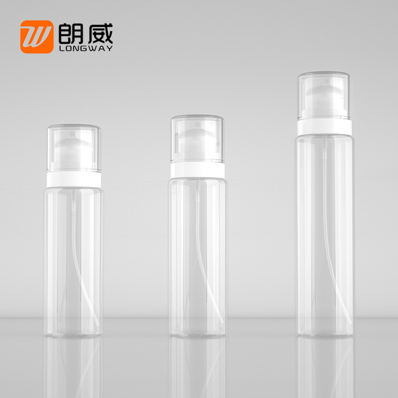 100ml / 120ml / 150ml AS botella de aerosol de una sola capa de plástico transparente botella de embalaje de cosméticos al por mayor
