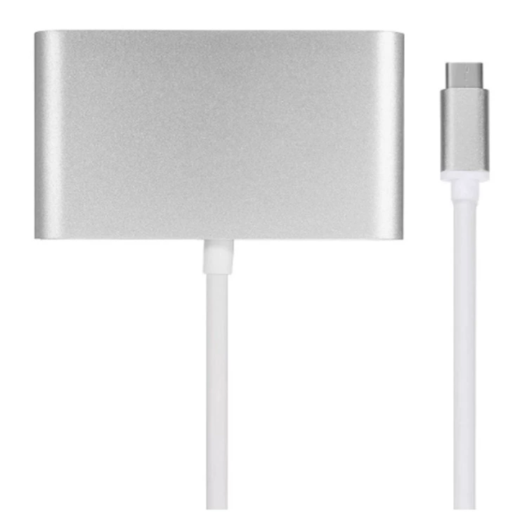 Type-C к VGA конвертер Type-C к VGA+HUB+PD три-в-одном конверсионная линия HUB