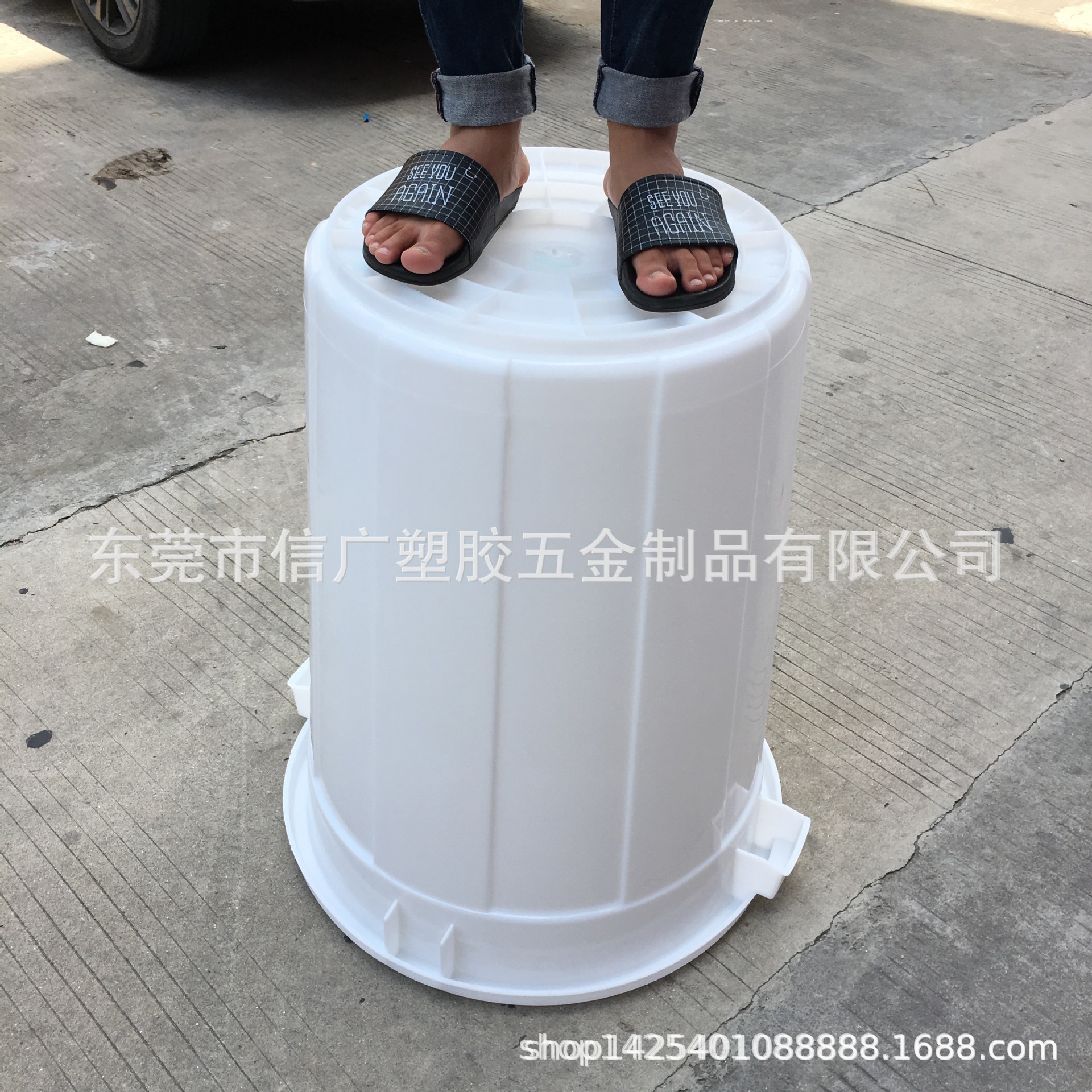 厂供大白桶食品级白色工业塑料桶垃圾桶加厚圆形食堂储水白色大桶