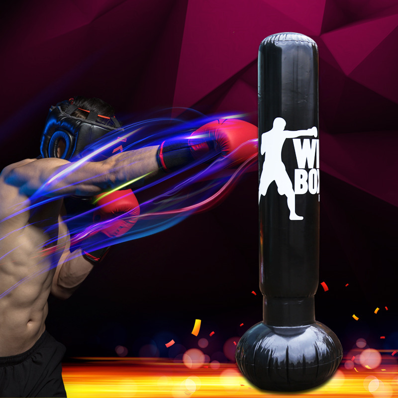Fitness PVC adult vertical inflatable boxing column children exercise inflatable sandbag PVC taekwondo sandbag
