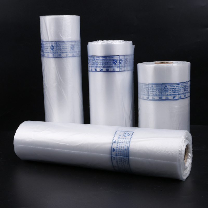 超市专用连卷袋 现货直供超市透明空白连卷袋 家用无味食品保鲜袋|ms