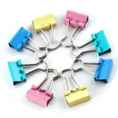 Office stationery color long tail clip household metal file clip colorful stainless steel bill clip binding long tail clip