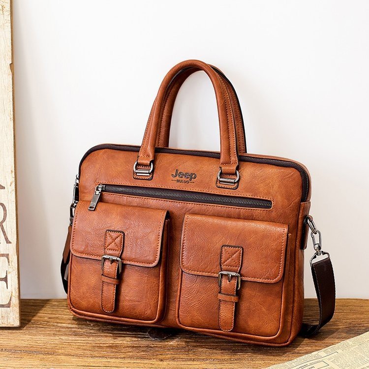 2019 Autumn new pattern man Cross section Briefcase One shoulder Inclined shoulder bag Chaopai business affairs capacity Briefcase