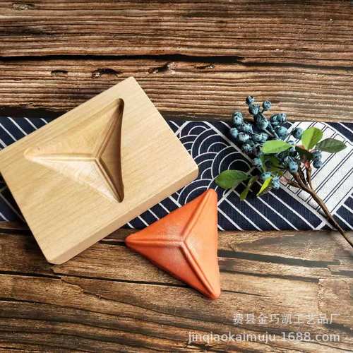 Wooden baking mold green dumpling mold wooden DIY Qingming fructose package glutinous rice fruit glutinous rice dumpling sugar triangle