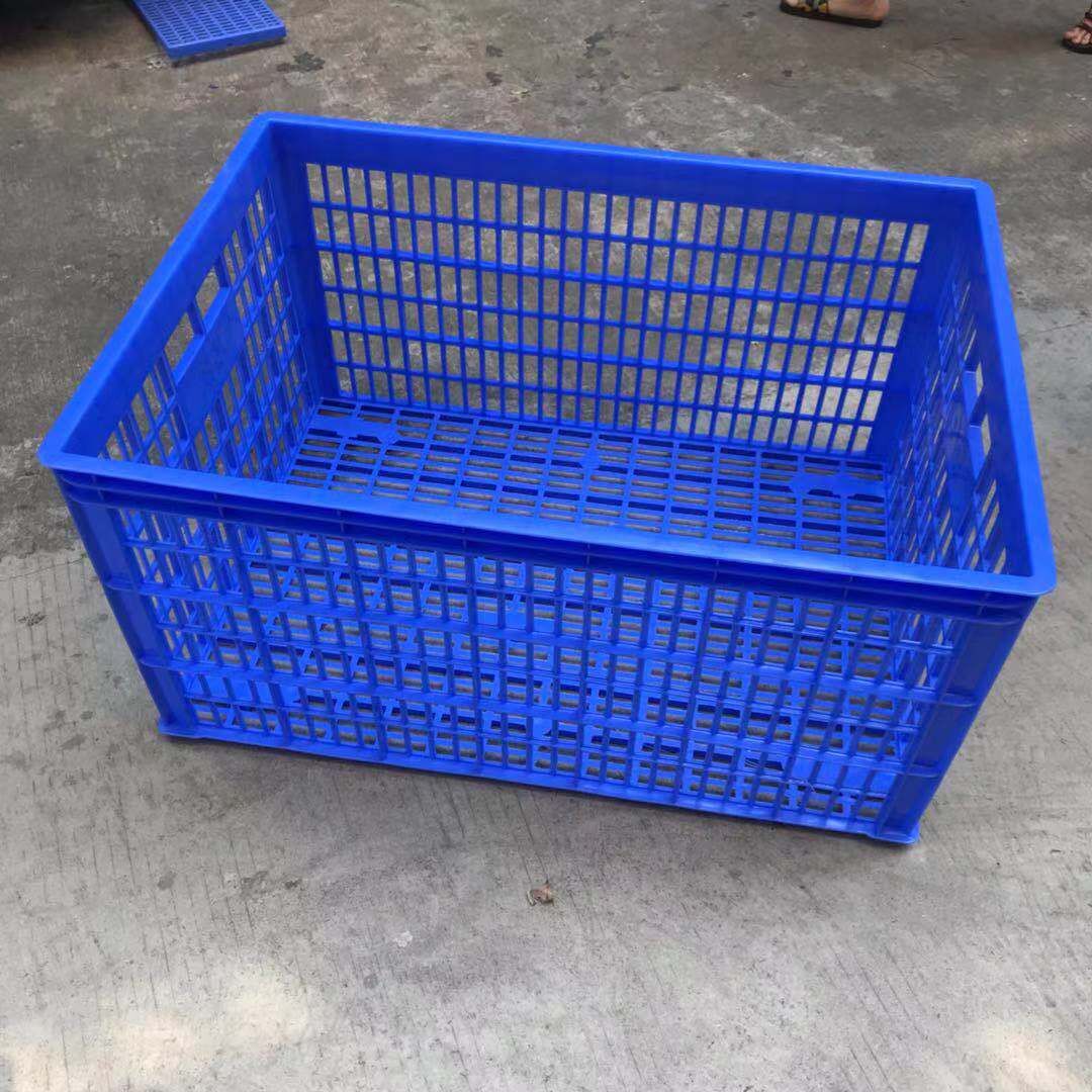 红色塑料水果胶框 蓝色蔬菜萝筐 565*393*290塑料有孔胶框