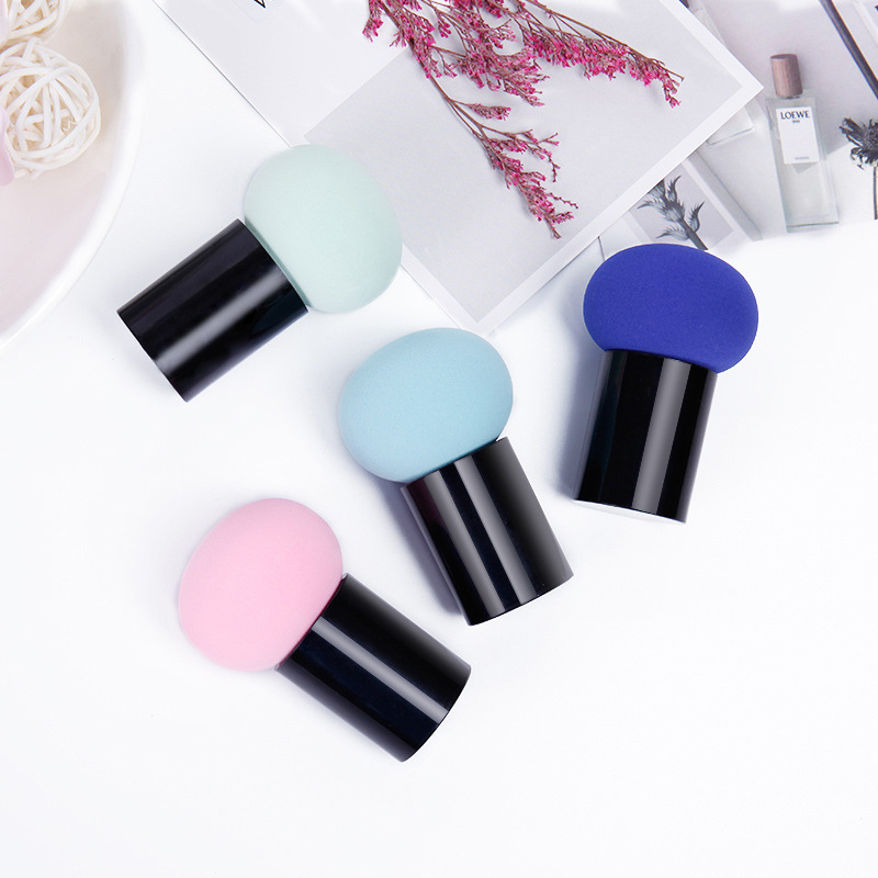 Cabeza de hongo soplo de polvo hidrófilo huevo de belleza sin látex húmedo y seco de doble uso esponja de belleza soplo de polvo herramientas de maquillaje