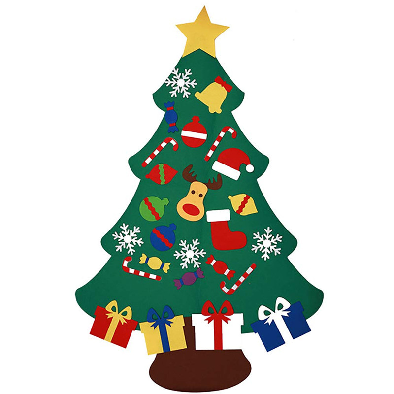 批发毛毡圣诞树圣诞活动圣诞树无纺布圣诞节装饰挂件日历支持订做