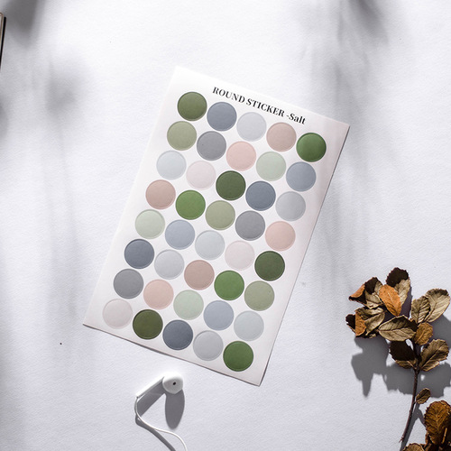 ins style polka dot stickers forest color salt color sealing stickers hand account peripheral card stickers photo stickers