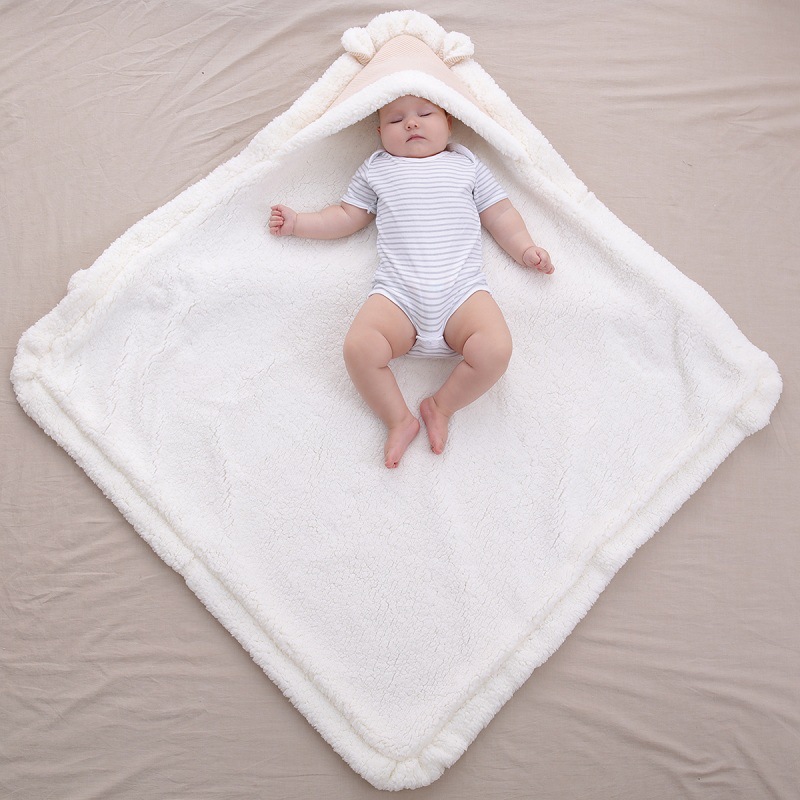 Lamb wool baby quilt autumn and winter thickened newborn quilt