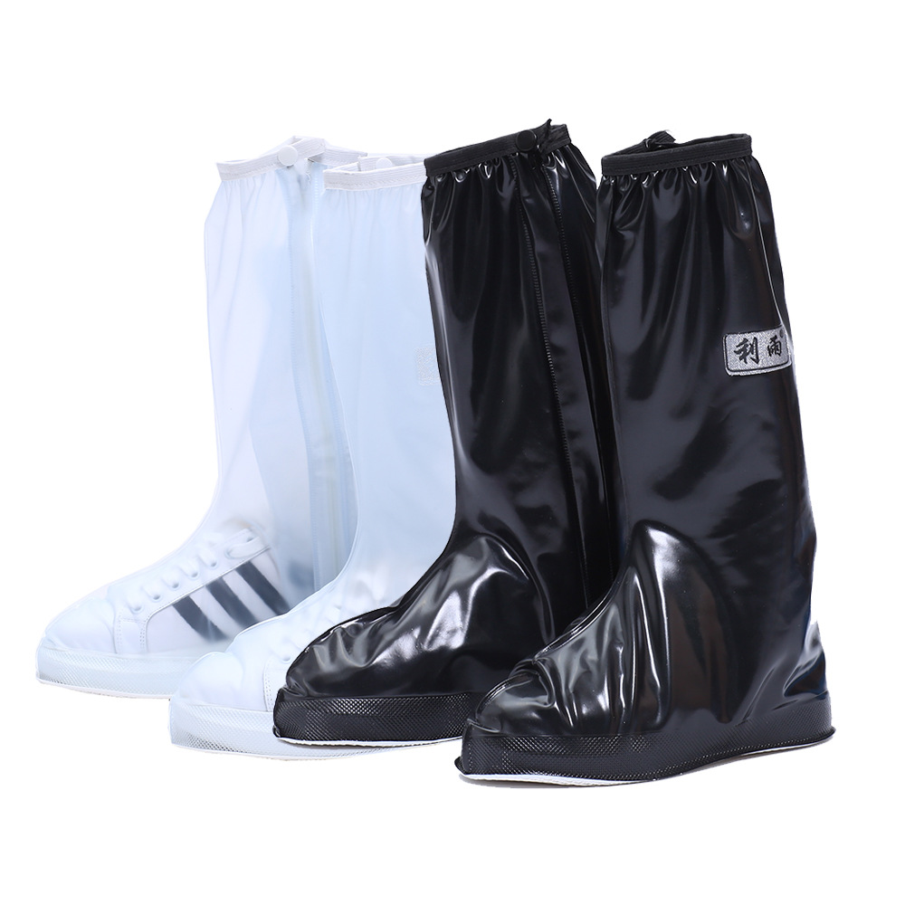 Cubierta de zapato a prueba de lluvia para hombres y mujeres en días lluviosos antideslizante resistente al desgaste engrosada suela cubierta de zapato impermeable de tubo medio-alto cubierta de zapato impermeable