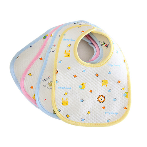Wholesale baby saliva towel pure cotton waterproof bib baby V-shaped rice pocket saliva pad spit milk four-season bib