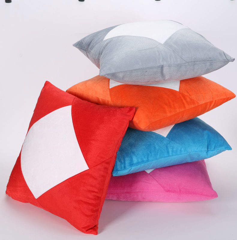 印刷loog绒布热转印空白印花菱形抱枕沙发布艺靠枕垫家居礼品抱枕