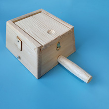 木制實木艾灸盒四柱方四孔4插針溫灸盒隨身炙家用腹背腰部溫灸器
