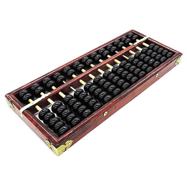 Wooden antique old-fashioned red children's abacus for students
