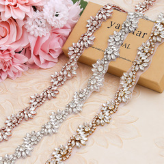 Elegant and Luxurious Water Diamond Sticker Accessories for Bridal Gowns, Dresses, and Fashion Trims with Backing Adhesive