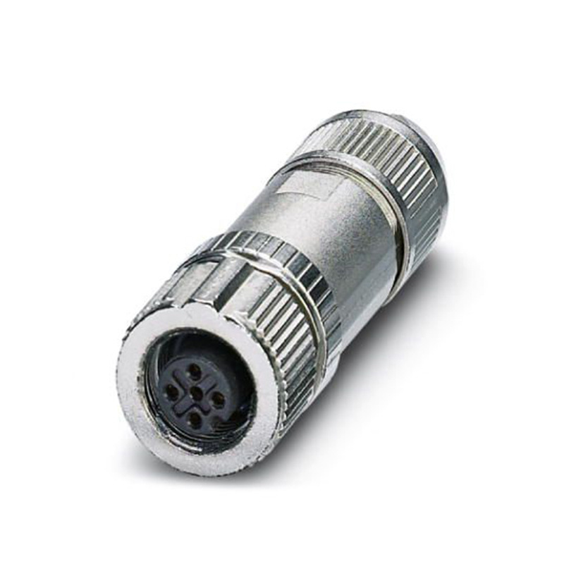 菲尼克斯 5芯屏蔽孔式直头直插式连接连接器SACC-M12FS-5PL SH