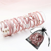 Hair rope, set, elastic base hair accessory, 12 pieces, South Korea