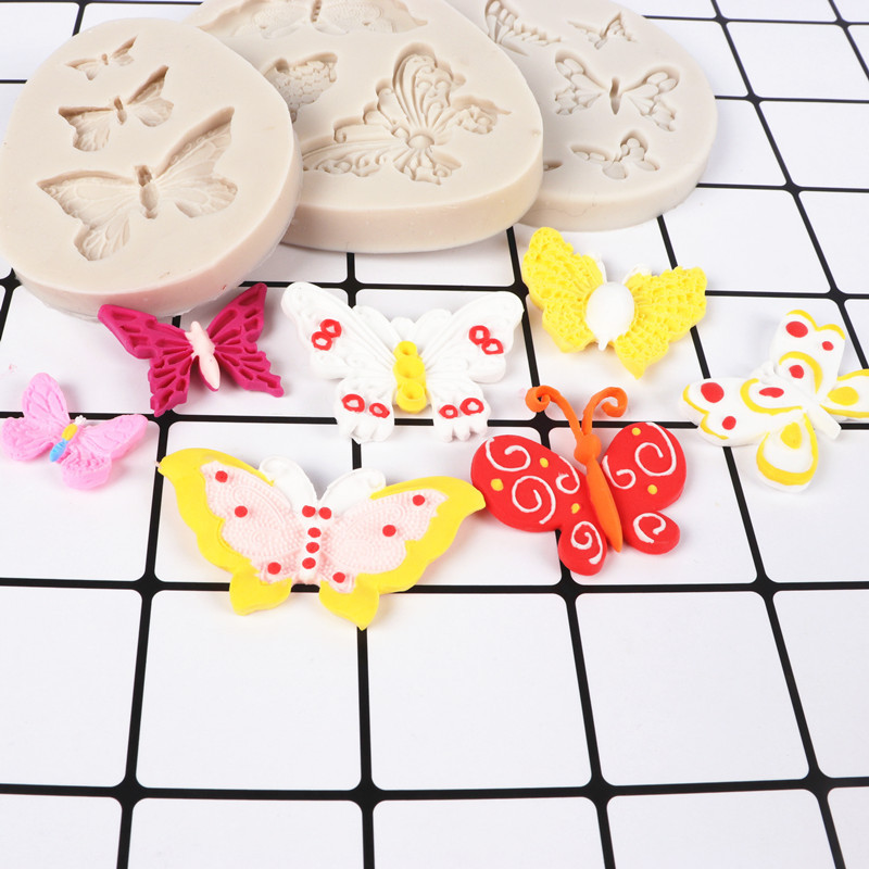 Molde de silicona mariposa fondant cake molde DIY chocolate molde de silicona herramienta para hornear pastel molde de silicona