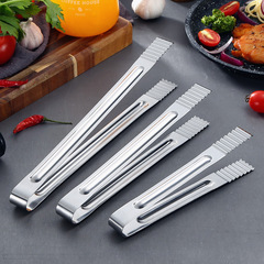 Barbeque tongs, barbecue tongs, bread tongs, stainless steel thickening and elongated strips, grilled fish food buffet tongs, factory direct sales