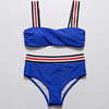 2020 new pattern Ms. swimsuit Foreign trade Europe and America Fission Solid bikini Sexy beach on vacation Swimwear