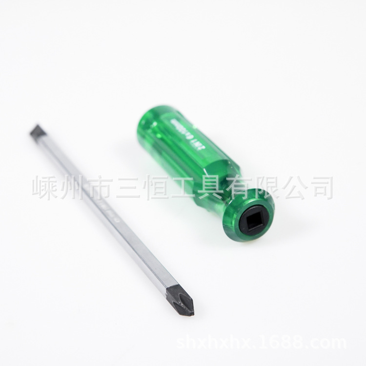 供应多用 一十字双头可互换刀杆 2合1透明柄组套 单支透明螺丝刀