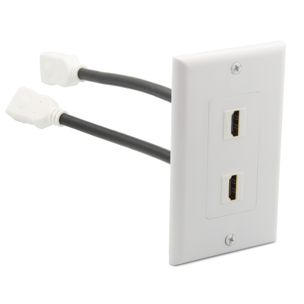 美式 1 Gang 双口 HDMI面板 带短线式