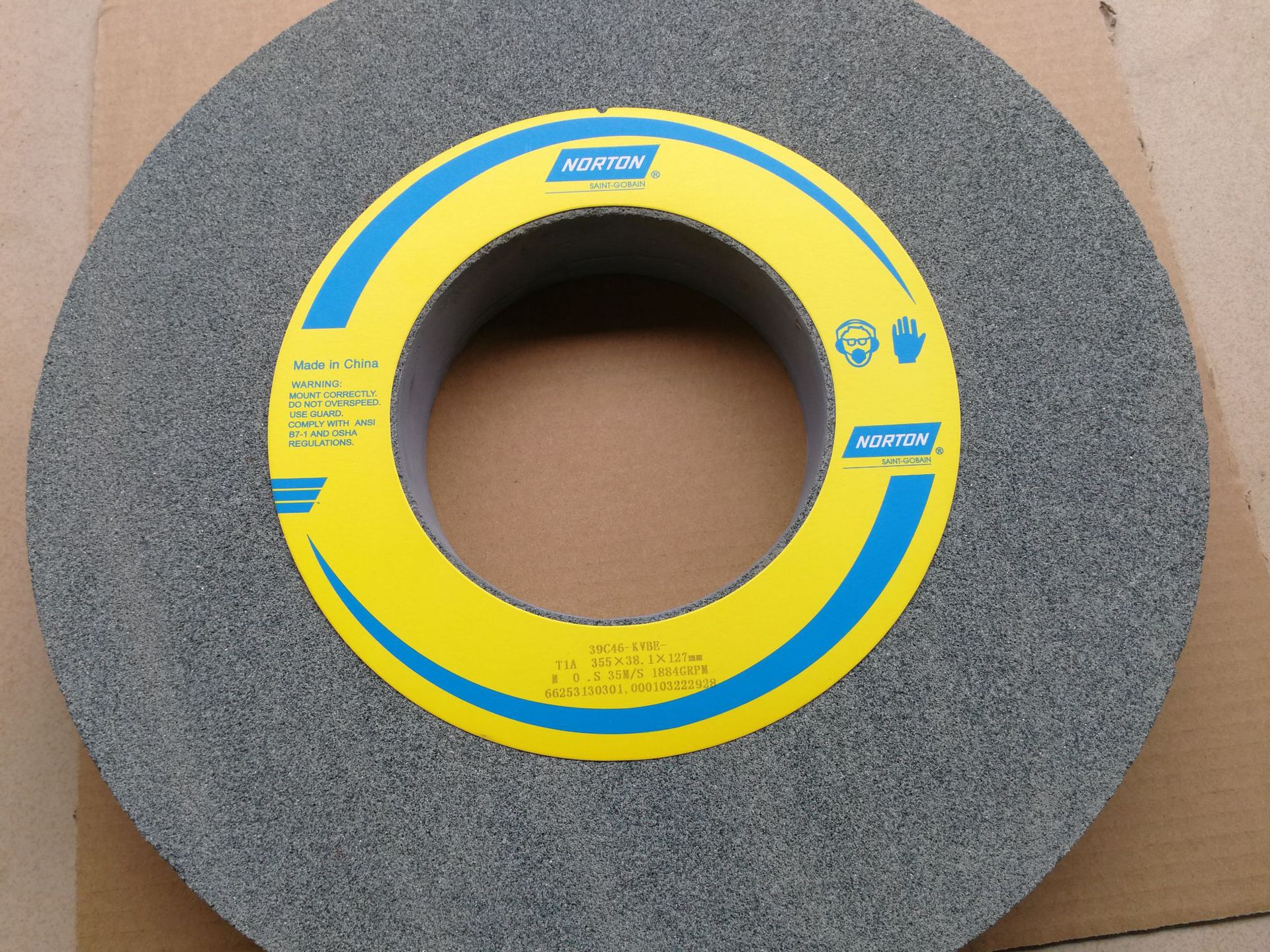 批发诺顿砂轮棕刚玉灰色大水磨砂轮A46LK 350*40*127,1片起,