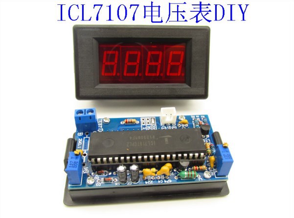 电压表DIY电子制作散件 ICL7107表头电压表头数字电压表 自己焊接