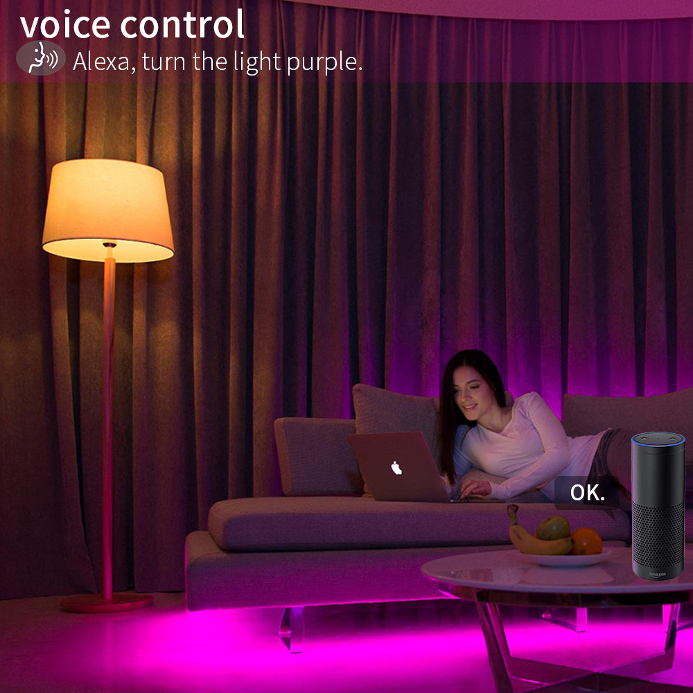 Directo de fábrica graffiti vida inteligente de cinco vías bombilla lámpara WiFi control de voz inteligente 7W lámpara de bombilla